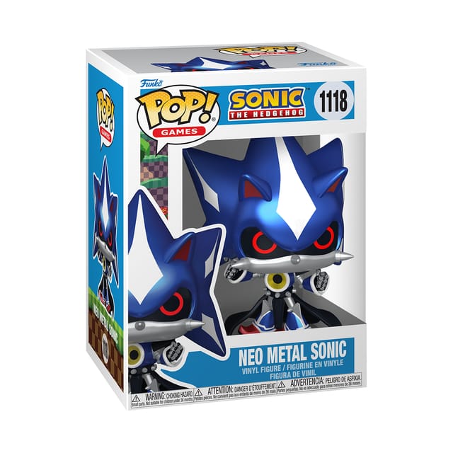 Funko Pop! Sonic The Hedgehog ניאו מטאל סוניק (מטאלי) #1118